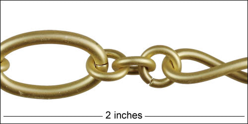 TWISTED OVAL chain MATTE GOLD
