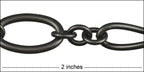 TWISTED OVAL chain MATTE GUNMETAL