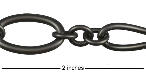 TWISTED OVAL chain MATTE GUNMETAL