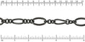 TWISTED OVAL chain MATTE GUNMETAL