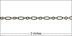 Close up of 2" of chain