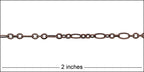 Close up of 2" of chain