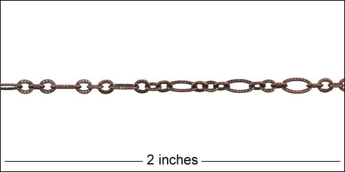 Close up of 2" of chain