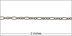 Close up of 2" of chain