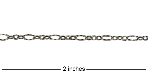 Close up of 2" of chain