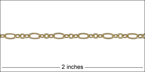Close up of 2" of chain