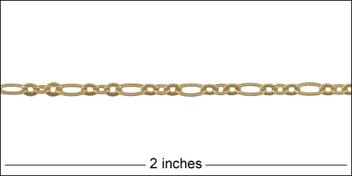 Close up of 2" of chain