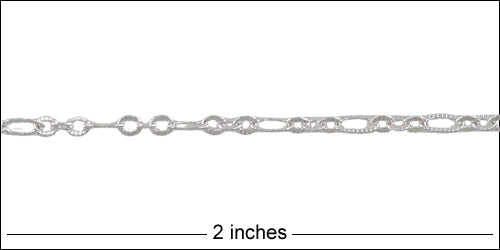 Close up of 2" of chain