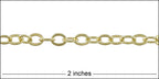 Close up of 2" of chain
