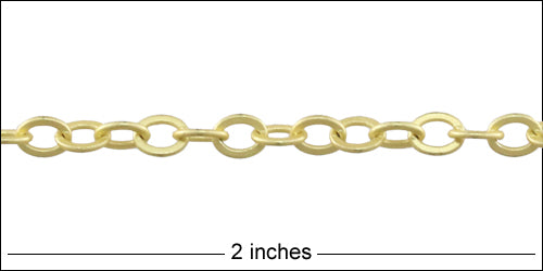 Close up of 2" of chain