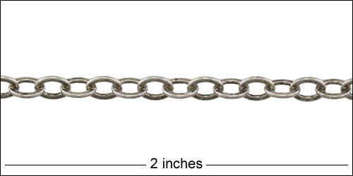 Close up of 2" of chain