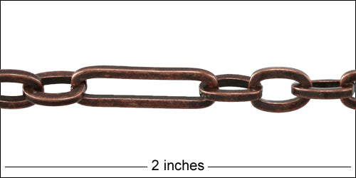 Close up of 2" of chain