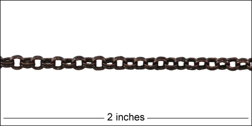 3mm Double Link chain ANTIQUE COPPER