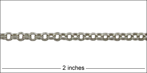 3mm Double Link chain ANTIQUE SILVER