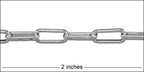 Rounded Paperclip chain SILVER