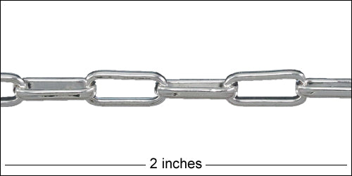 Rounded Paperclip chain SILVER