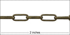 Rounded Paperclip chain ANTIQUE BRASS
