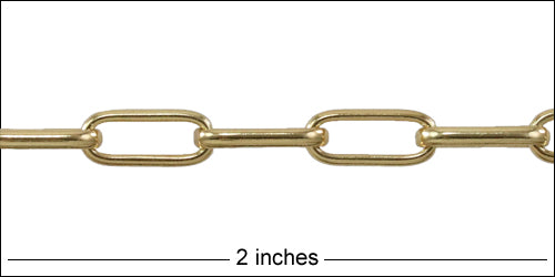 Rounded Paperclip chain GOLD