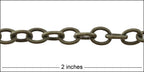 Dainty Etched Cable chain ANTIQUE BRASS