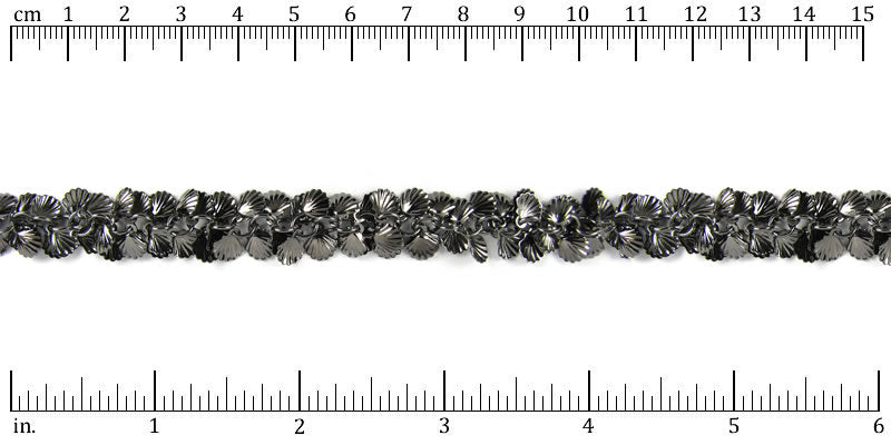Shell Dangles Chain with Gunmetal Plating