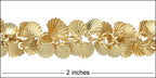 shell dangles chain MATTE GOLD