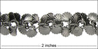 shell dangles chain MATTE GUNMETAL
