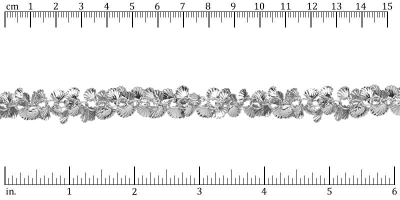 Shell Dangles Chain with Rhodium Plating