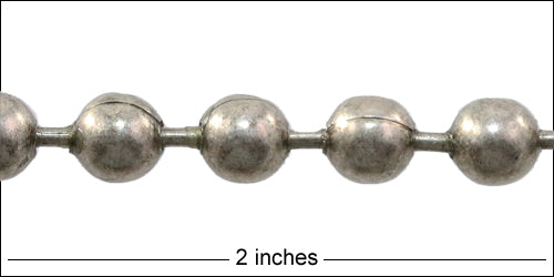 8mm ball chain ANT. SILVER