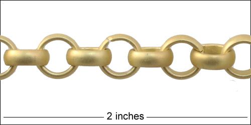 9mm Rolo chain MATTE GOLD