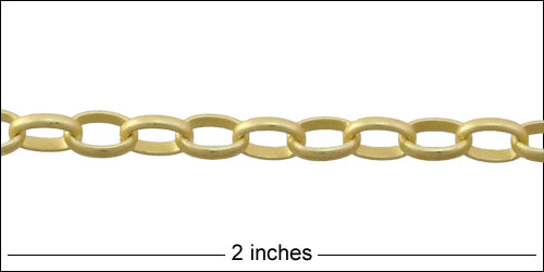 5x7mm OVAL chain MATTE GOLD