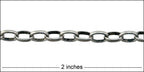 5x7mm OVAL chain ANT. SILVER