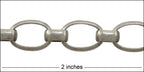 2-Size Oval Link chain ANT SILVER