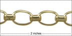 2-Size Oval Link chain GOLD
