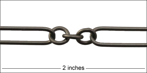 3:1 Rounded cable chain MATTE GUNMETAL