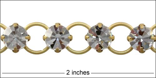 Loop & Crystal chain MATTE GOLD