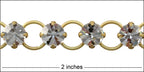 Loop & Crystal chain MATTE GOLD