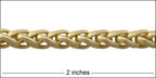 6mm wheat chain MATTE GOLD