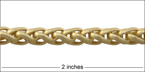 6mm wheat chain MATTE GOLD