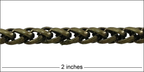 6mm wheat chain ANT. BRASS