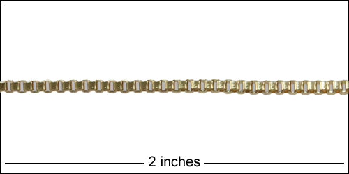 2mm box chain MATTE GOLD