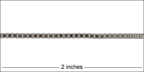2mm box chain RHODIUM
