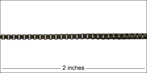 2mm box chain ANT. BRASS