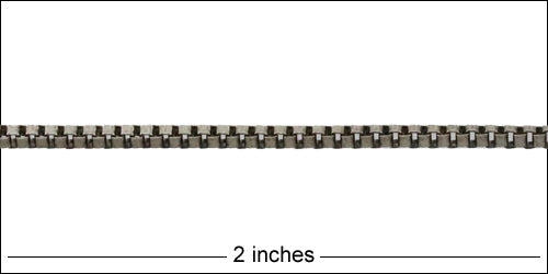 2mm box chain ANT. SILVER