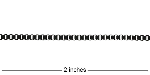 2mm box chain NITE BLACK