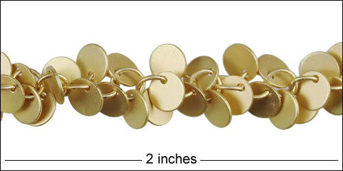 circle dangles chain MATTE GOLD