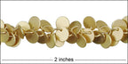 circle dangles chain MATTE GOLD
