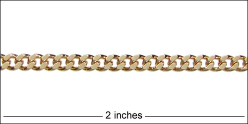 small flattened curb chain GOLD