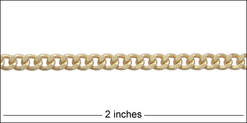 small flattened curb chain MATTE GOLD