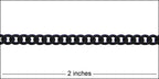 small flattened curb chain NITE BLACK