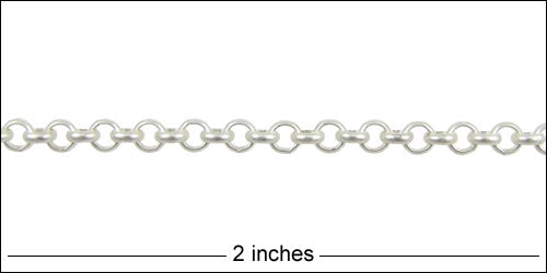 3mm rolo chain MATTE SILVER